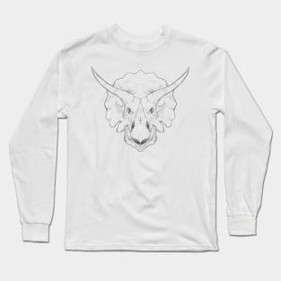 Triceratops Sketch Long Sleeve T-Shirt